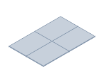 90 cm x 60 cm x 3 cm