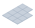 40 cm x 40 cm x 1 cm