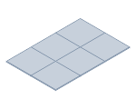 50 cm x 50 cm x 1,3 cm